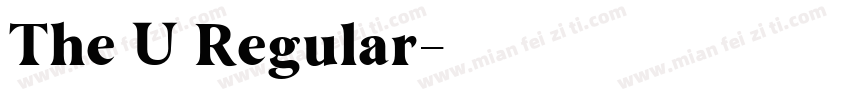 The U Regular字体转换